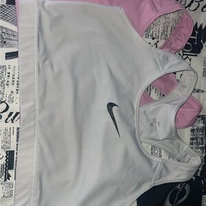 Nike White and Pink Sports Bras 3X